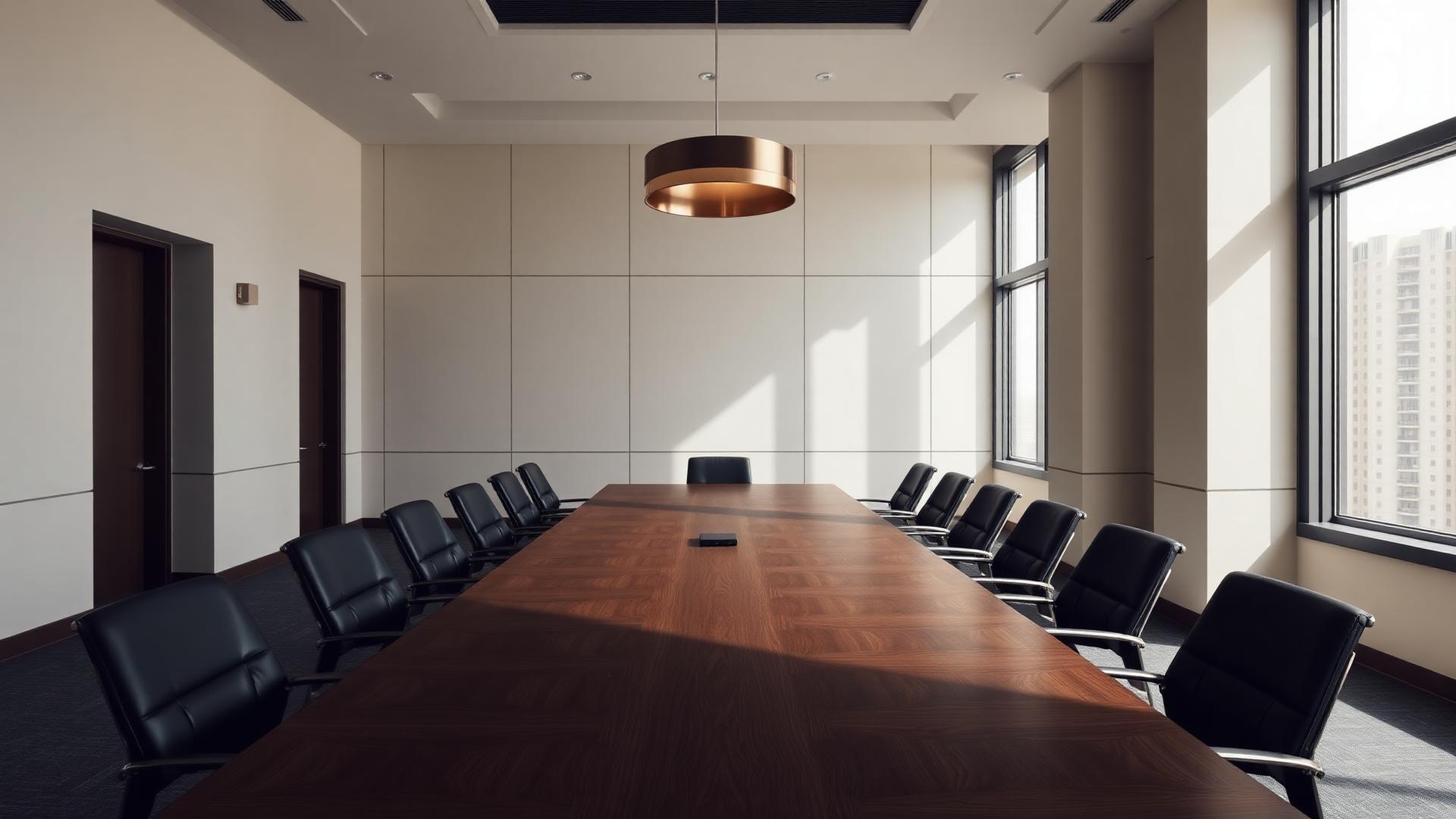 Sala de juntas institucional de Bajío Corporativo: orden, sobriedad y cuidado en cada detalle.